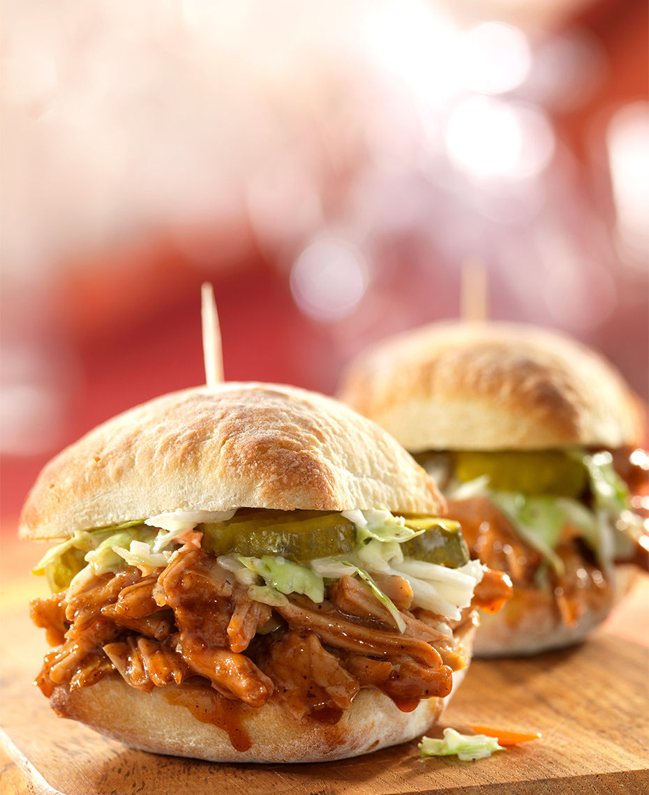 Pulled pork sandwich photographed by Boston food and drink photographer Scott Goodwin